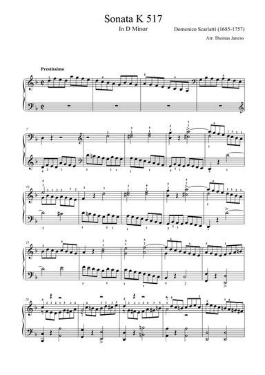 Scarlatti Sonata K 517 (arr. Thomas Jancso)