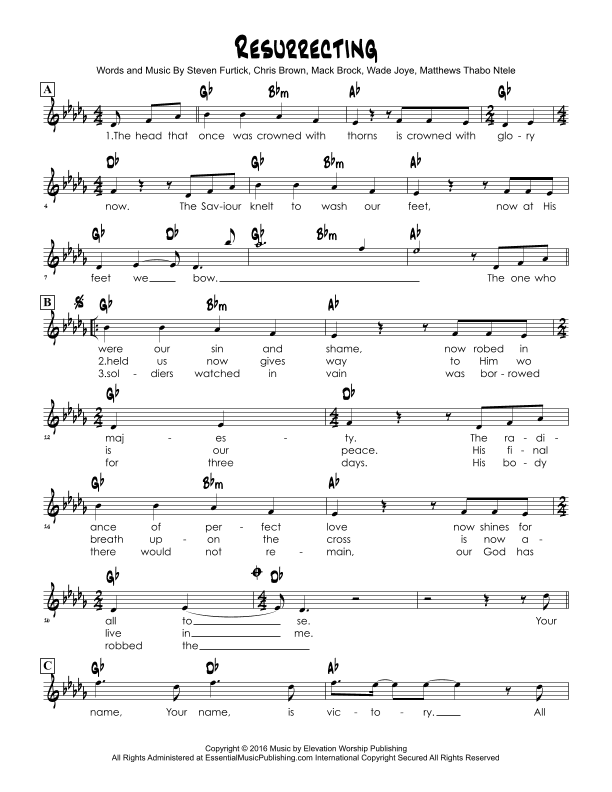 Resurrecting (arr. Brian Kim)