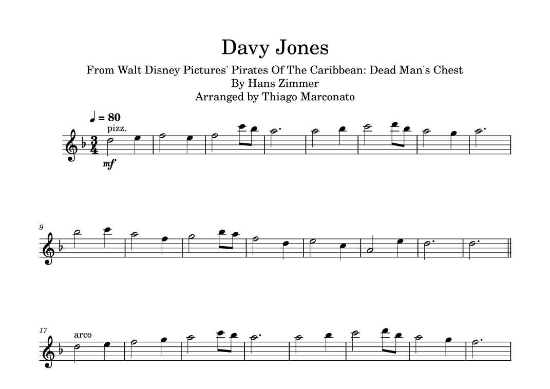 Davy Jones (arr. Thiago Marconato)