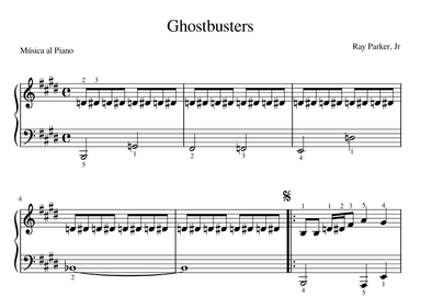 Ghostbusters (arr. Música al Piano)