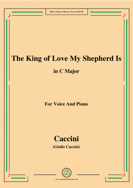 Shelley-The King of Love My Shepherd Is,in C Major,for Chours&Pno (arr. MSM)