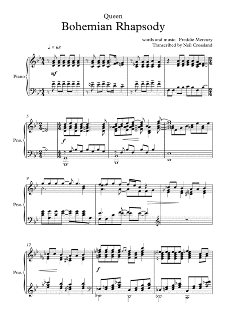 Bohemian Rhapsody (arr. Neil Crossland)