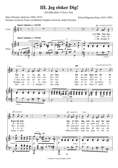 Jeg elsker Dig! / Ich liebe dich [Medium Voice; Key: C (Original)] (arr. Maxence Lasserre-Engberts)