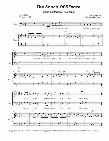 The Sound Of Silence (arr. Stephen DeCesare)