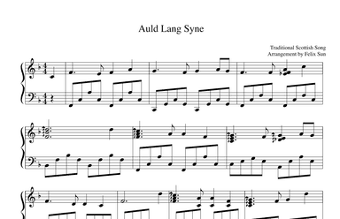 Auld Lang Syne (Piano Solo) (arr. Felix Sun)