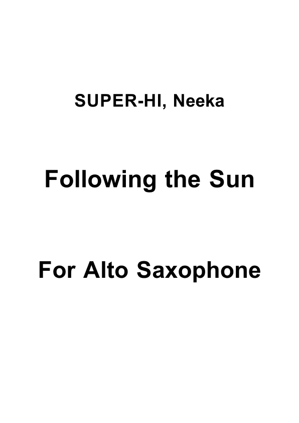 Following The Sun (arr. Michael Habrom)