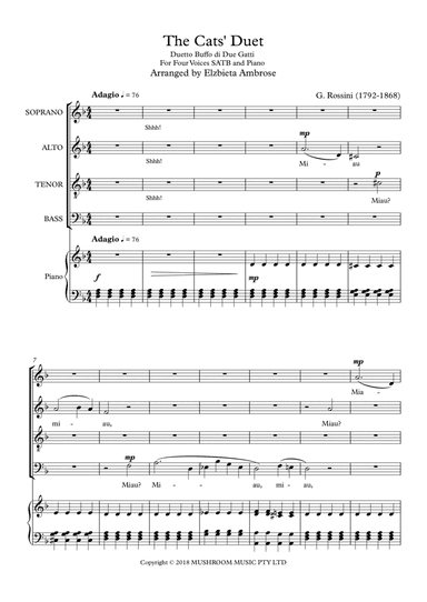The Cats' Duet (arr. Elizabeth (Elzbieta) Ambrose)