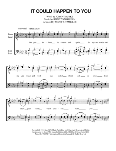 It Could Happen To You (arr. Scott Kitzmiller)