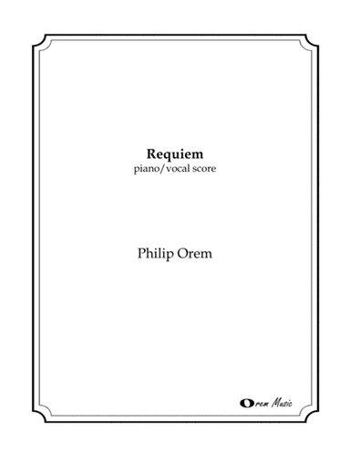 Requiem - piano/vocal score