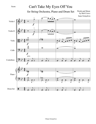 Can't Take My Eyes Off Of You (arr. Isaac Gonçalves)