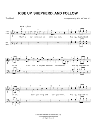 Rise Up, Shepherd, And Follow (arr. Jon Nicholas)