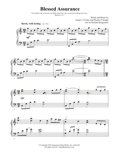 Blessed Assurance (arr. Richard Kingsmore)