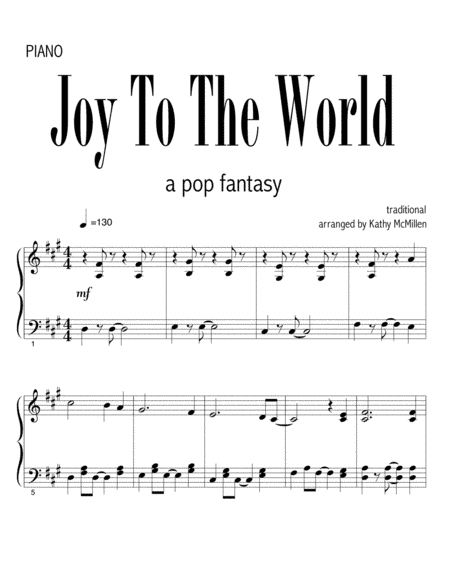 Joy To The World - a pop fantasy (arr. Kathy McMillen)