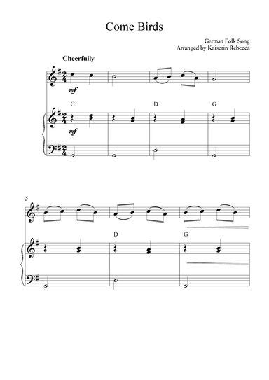 Come Birds (arr. Kaiserin Rebecca)