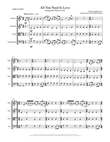 All You Need Is Love (arr. Sherry Lewis)