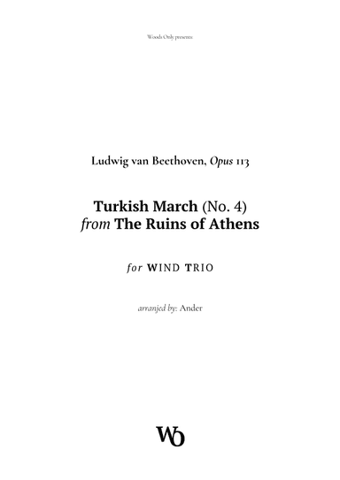 Turkish March by Beethoven for Wind Trio (arr. Ander)