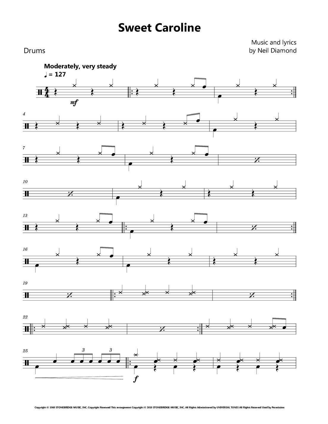 Sweet Caroline (arr. David Lartey)