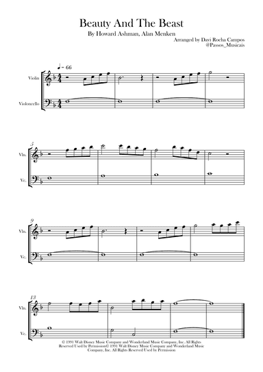 Beauty And The Beast (arr. Davi Rocha Campos)