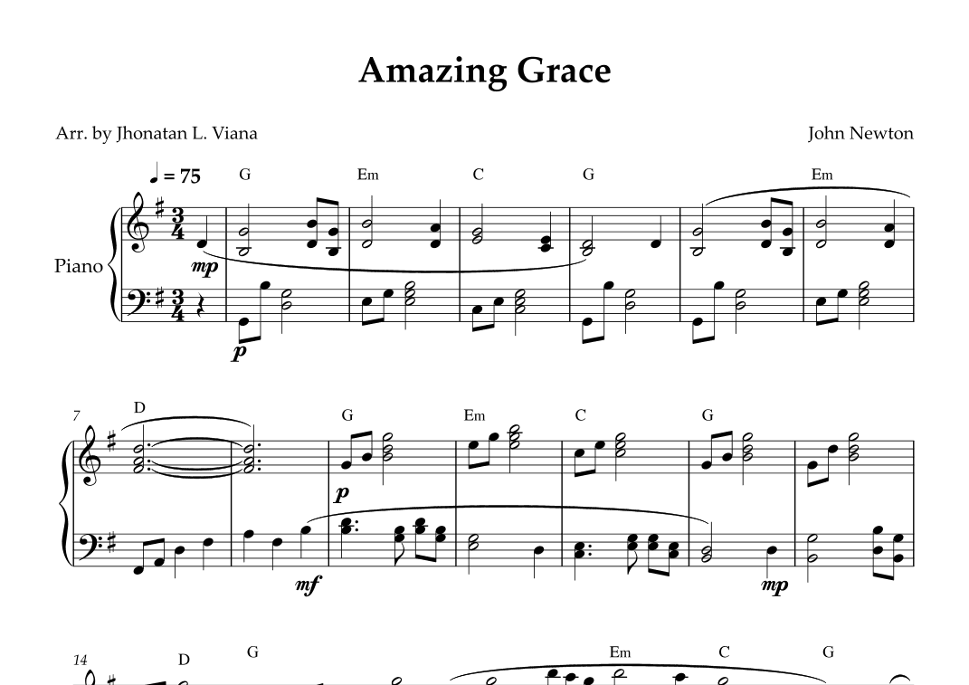 Amazing Grace (arr. Jhonatan Lucio Viana)