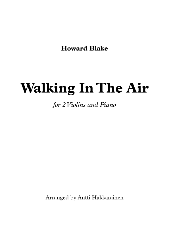 Walking In The Air (arr. Antti Hakkarainen)