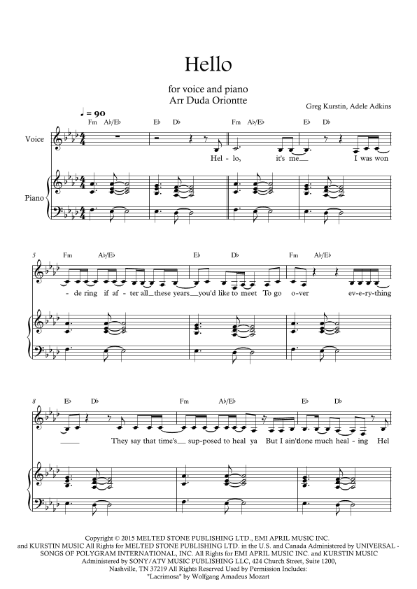 Hello (arr. Duda Oriontte)