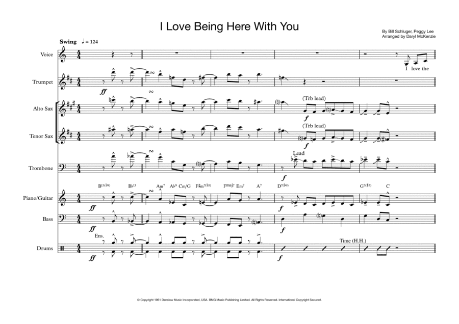 I Love Being Here With You (arr. Daryl McKenzie)