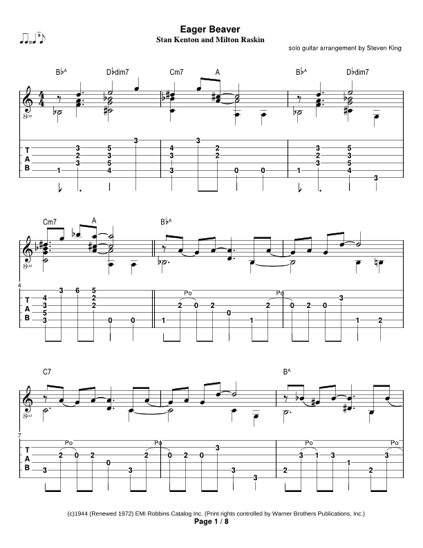 Eager Beaver (arr. Steven Michael King)