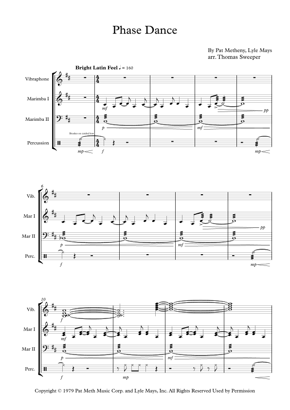 Phase Dance (arr. Thomas Sweeper)