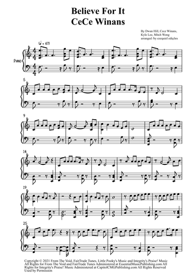Believe For It (arr. BY EZEQUIEL EDIÇÕES)