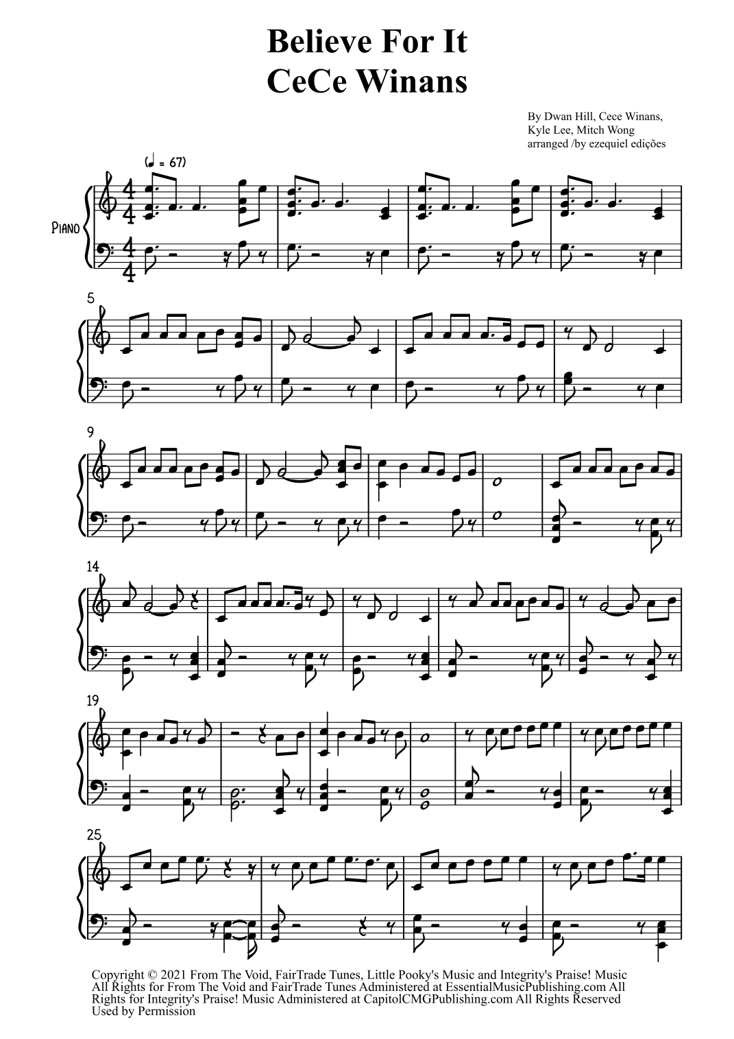 Believe For It (arr. BY EZEQUIEL EDIÇÕES)