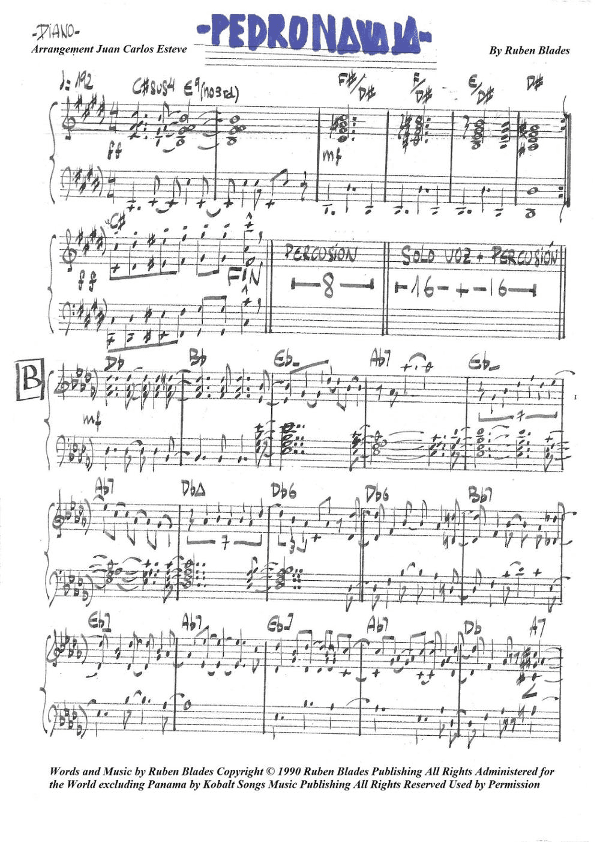 Pedro Navaja (arr. juan carlos esteve / Gran Coda)