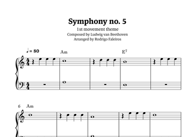 Symphony no. 5 - 1st movement (theme) (arr. Rodrigo Faleiros)