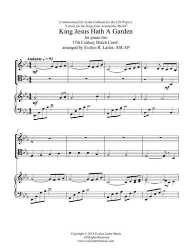 King Jesus Hath A Garden (arr. Evelyn Larter Music)