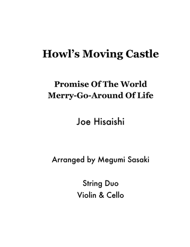 Howl's Moving Castle (arr. Megumi Sasaki)