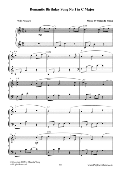 Happy Birthday to You - 3 Romantic Piano Arrangement Version (For Lovers) (arr. Miranda Wong)