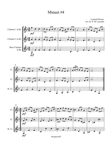 Minuet #4 (arr. Nick Lacanski)
