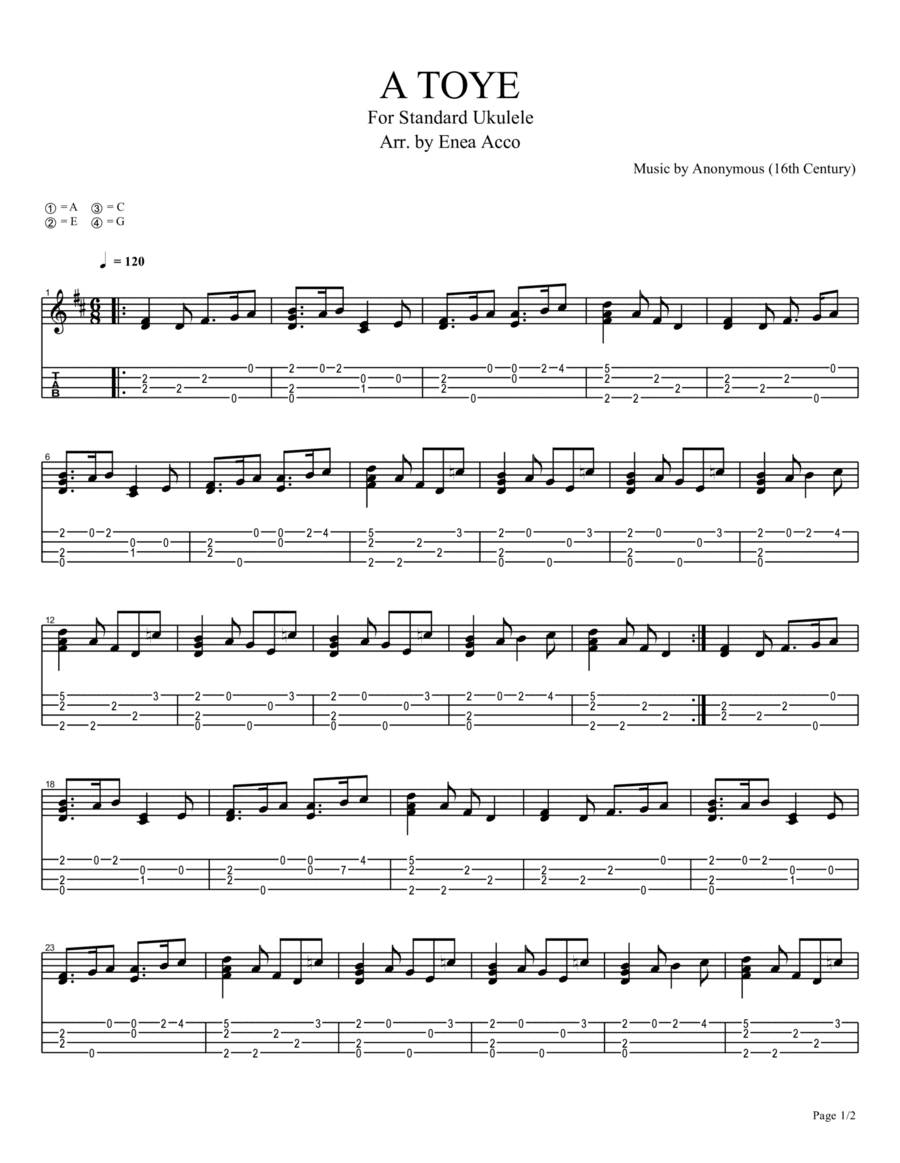 A Toye (arr. Enea Acco)