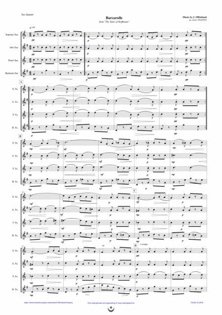 Barcarolle (Offenbach) (arr. Josef STASTNY)