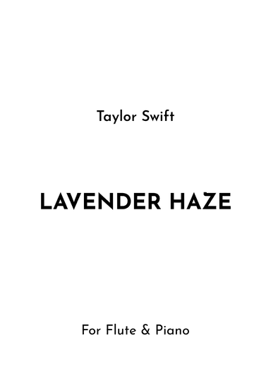 Lavender Haze (arr. Jireh J.)