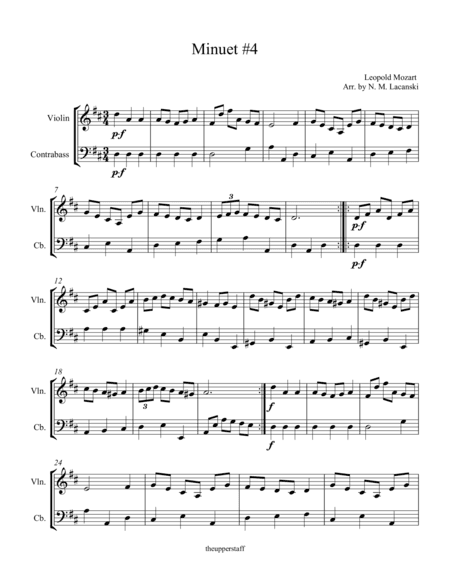 Minuet #4 (arr. Nick Lacanski)