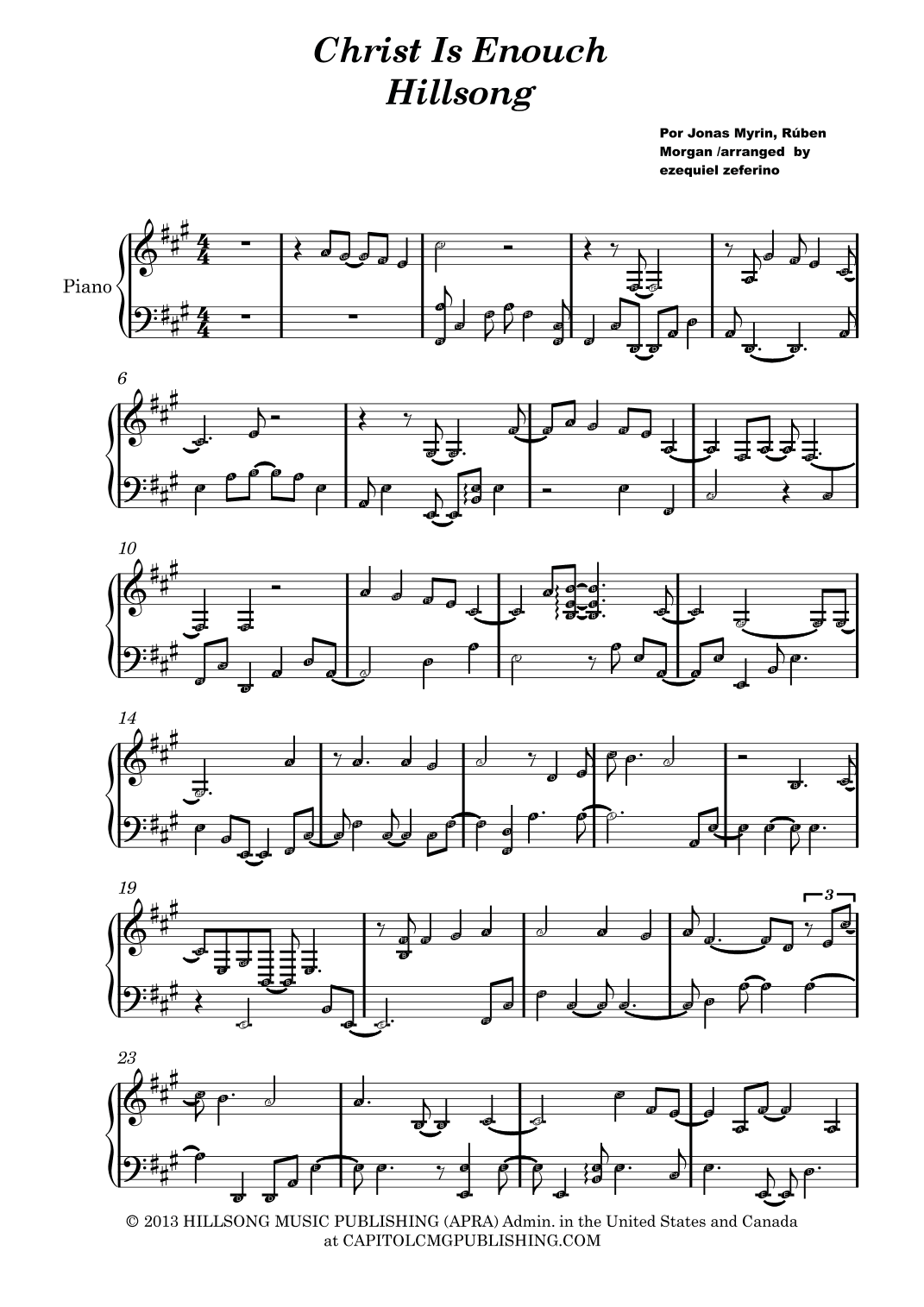 Christ Is Enough (arr. ezequiel zeferino edição)