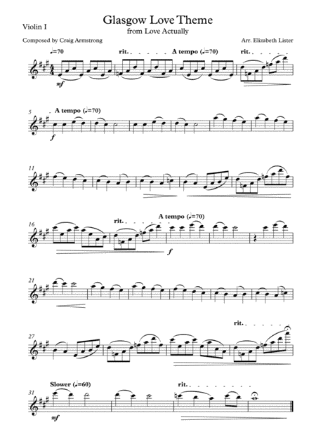 Glasgow Love Theme (arr. Elizabeth Lister)