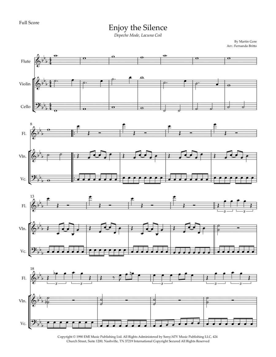 Enjoy The Silence (arr. Fernando Britto)