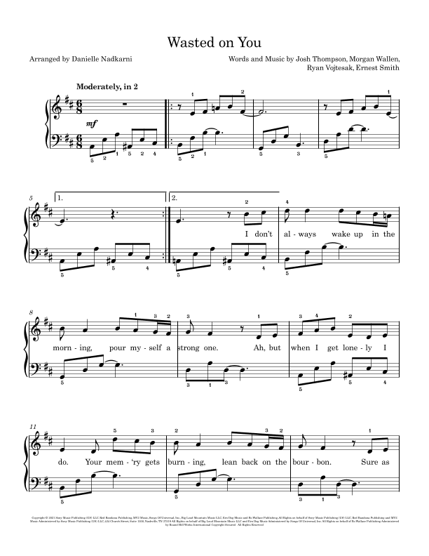 Wasted On You (arr. Danielle Nadkarni)