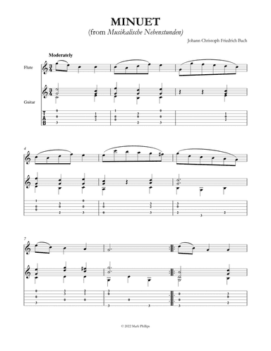 Minuet (from Musikalische Nebenstunden) (arr. Mark Phillips)