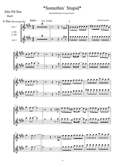 Somethin' Stupid (arr. Stefan Lamml)