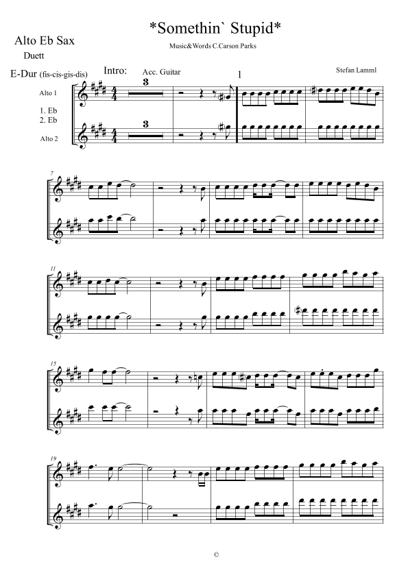 Somethin' Stupid (arr. Stefan Lamml)