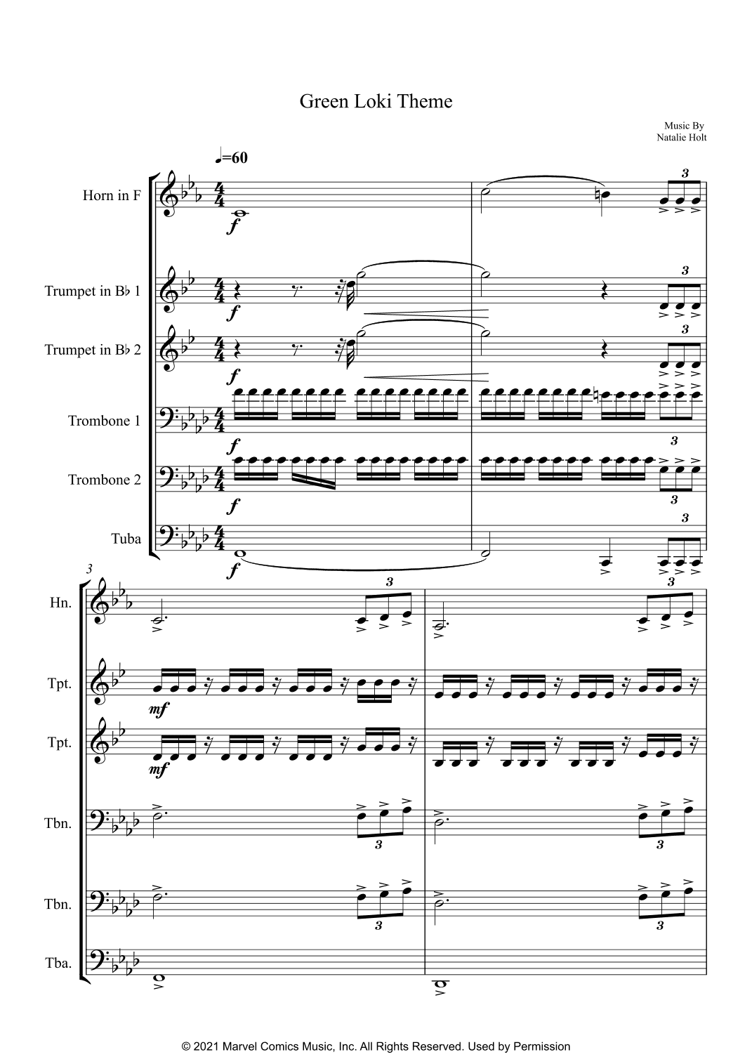 Loki Green Theme (arr. João Marcos Maciel)