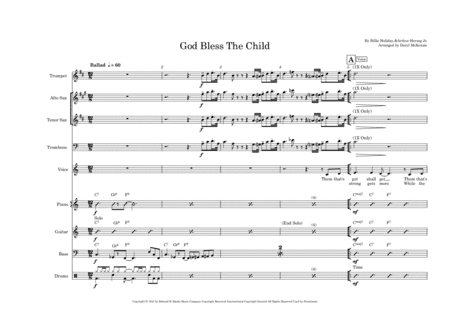 God Bless' The Child (arr. Daryl McKenzie)