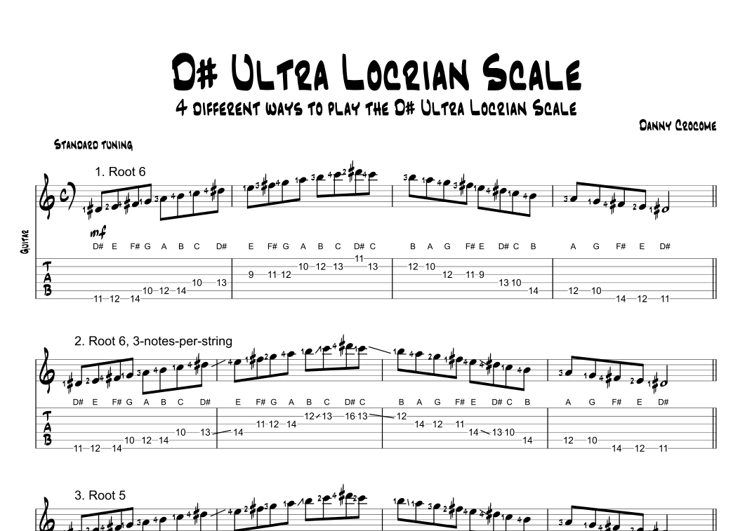 D# Ultra Locrian Scale (4 Ways to Play)